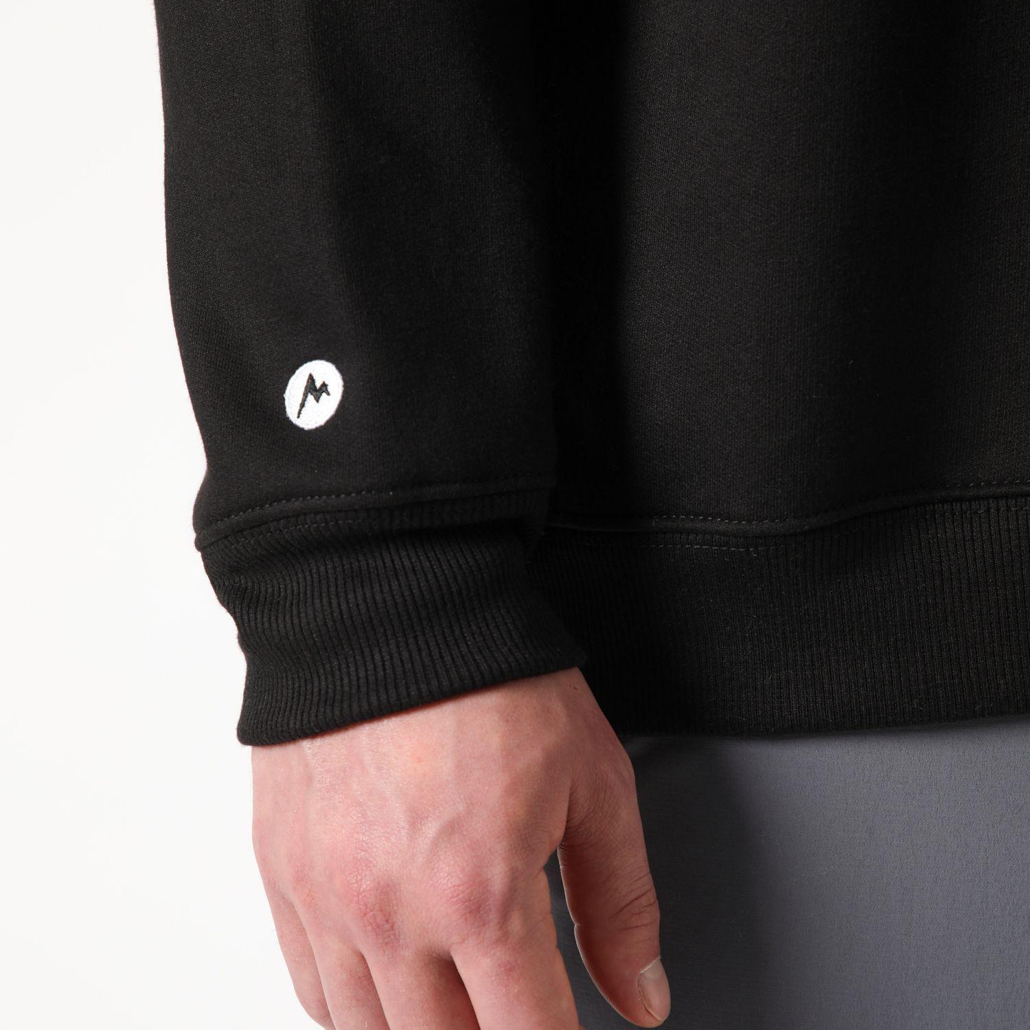 Poleron Marmot Hombre Chest Logo Crew Negro-5