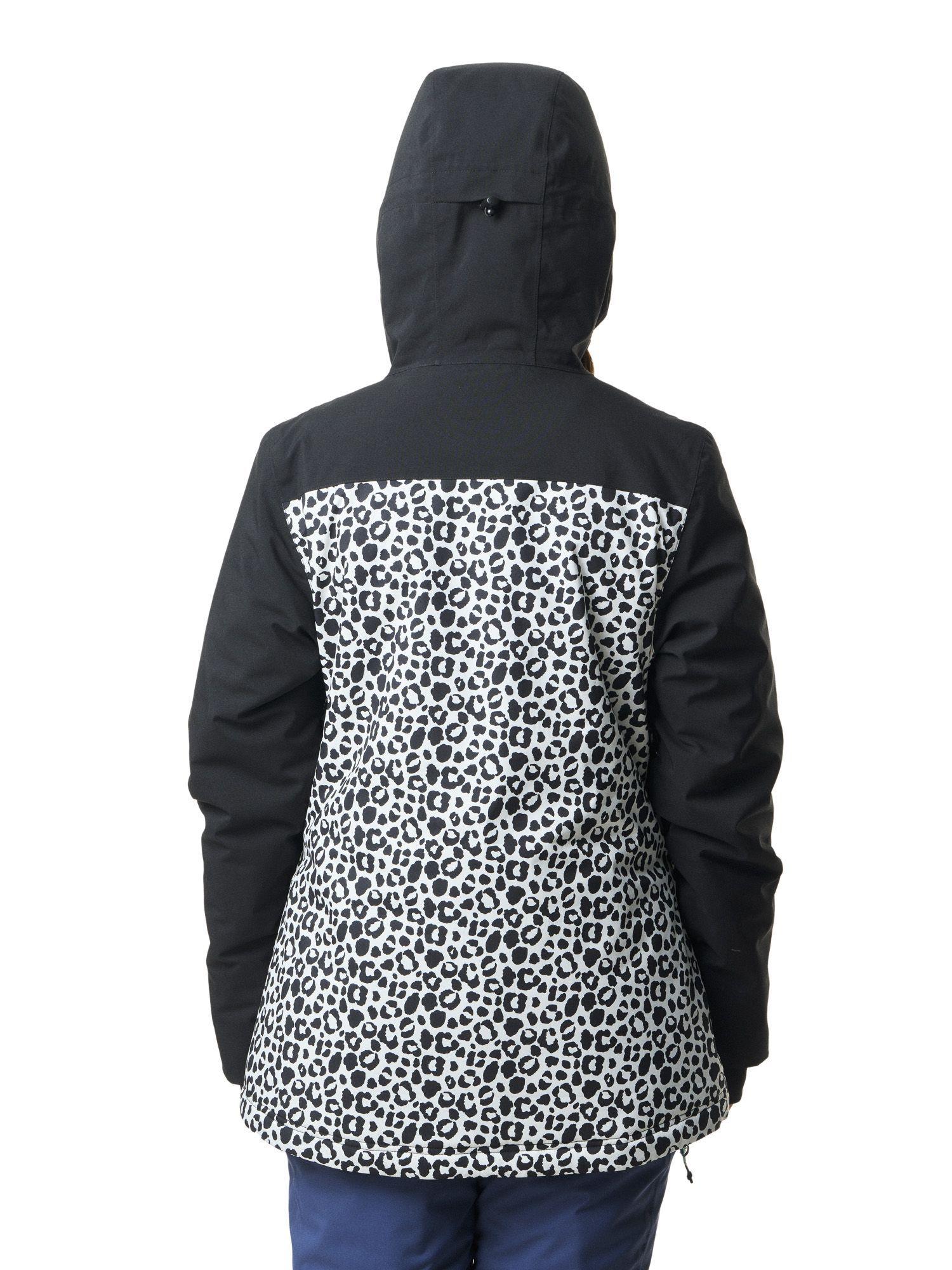 Chaqueta Kivul Mujer Koris Nieve Reciclada Negra con Print-3