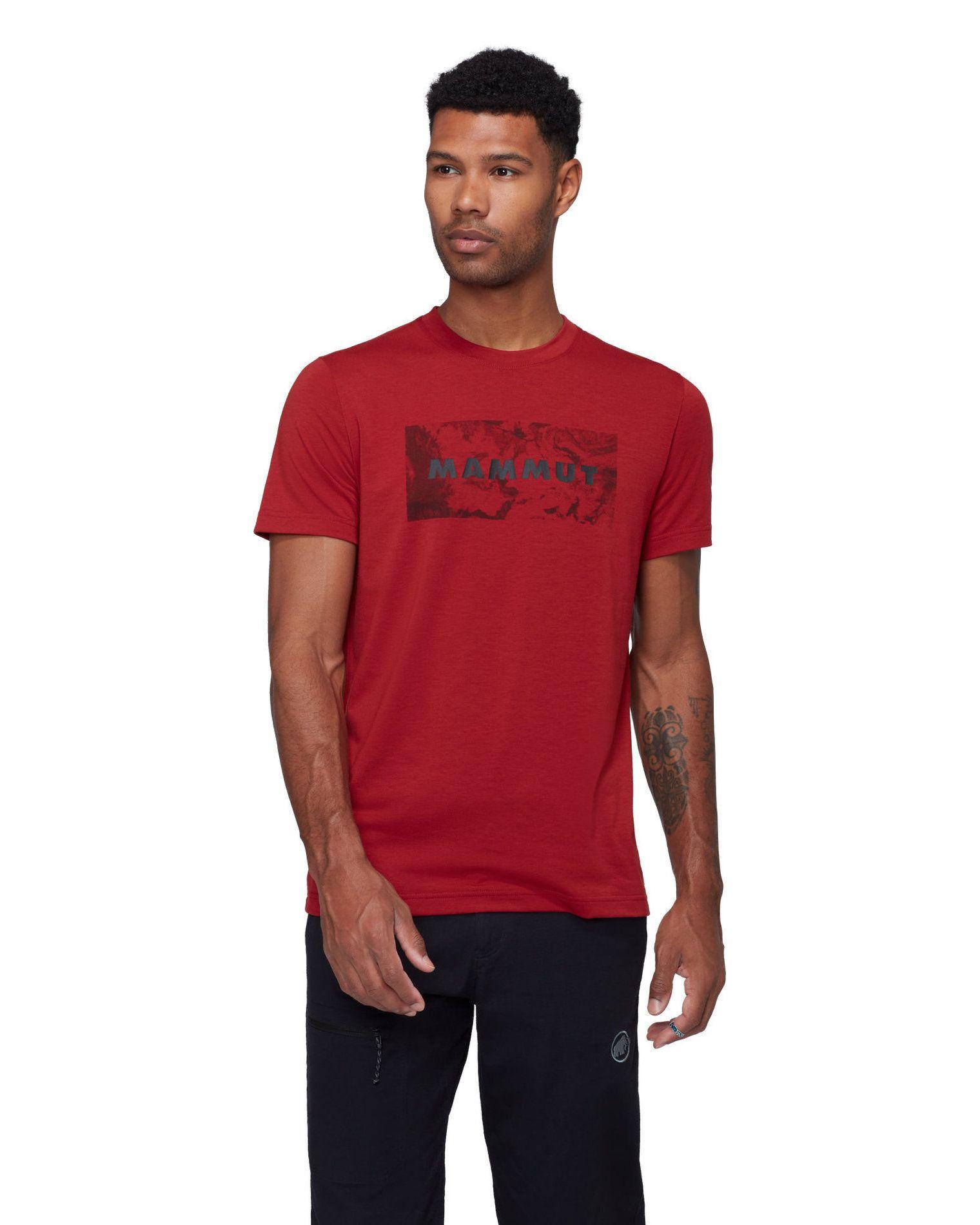 Polera Mammut Hombre Trovat Logo Rojo-0