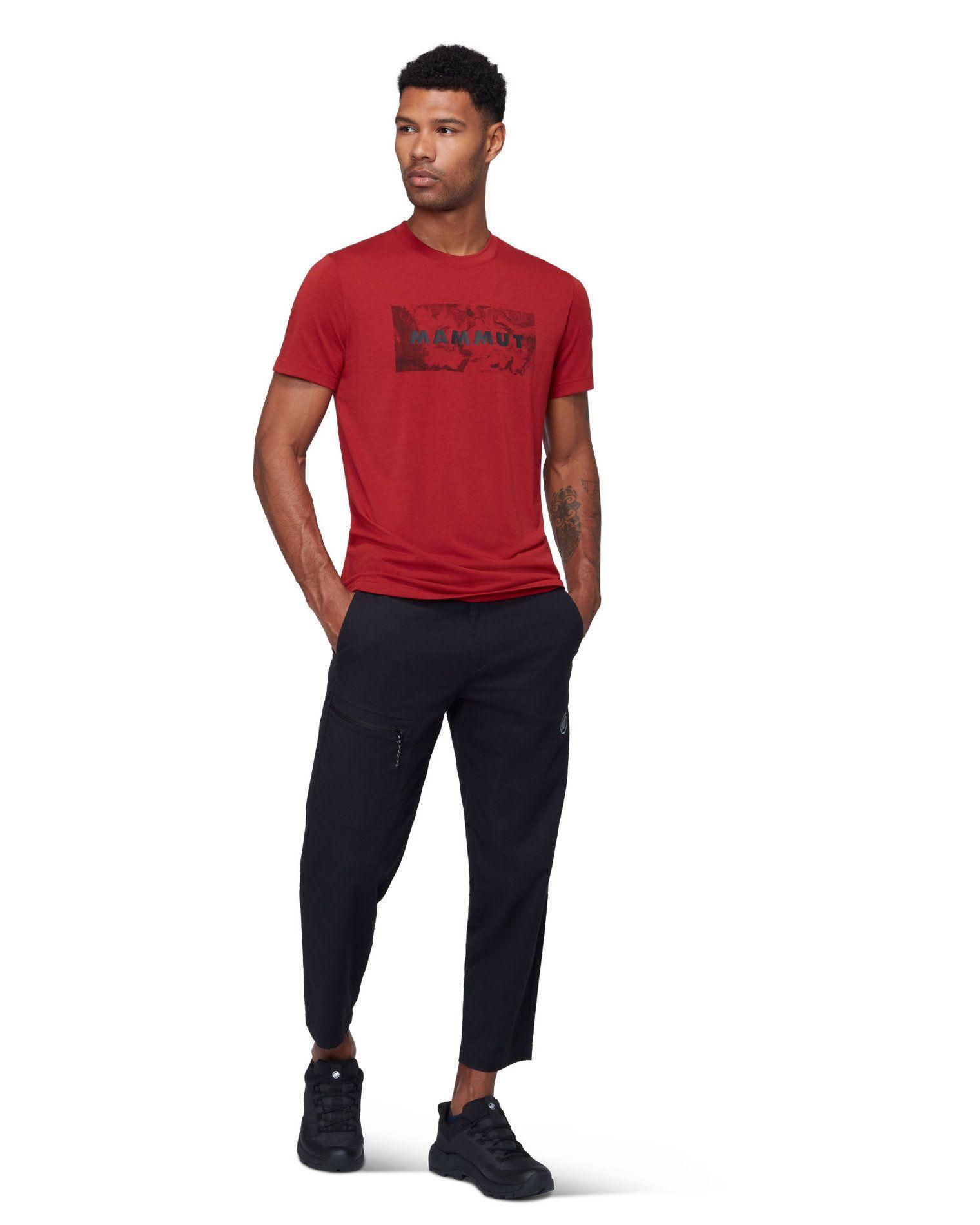 Polera Mammut Hombre Trovat Logo Rojo-3