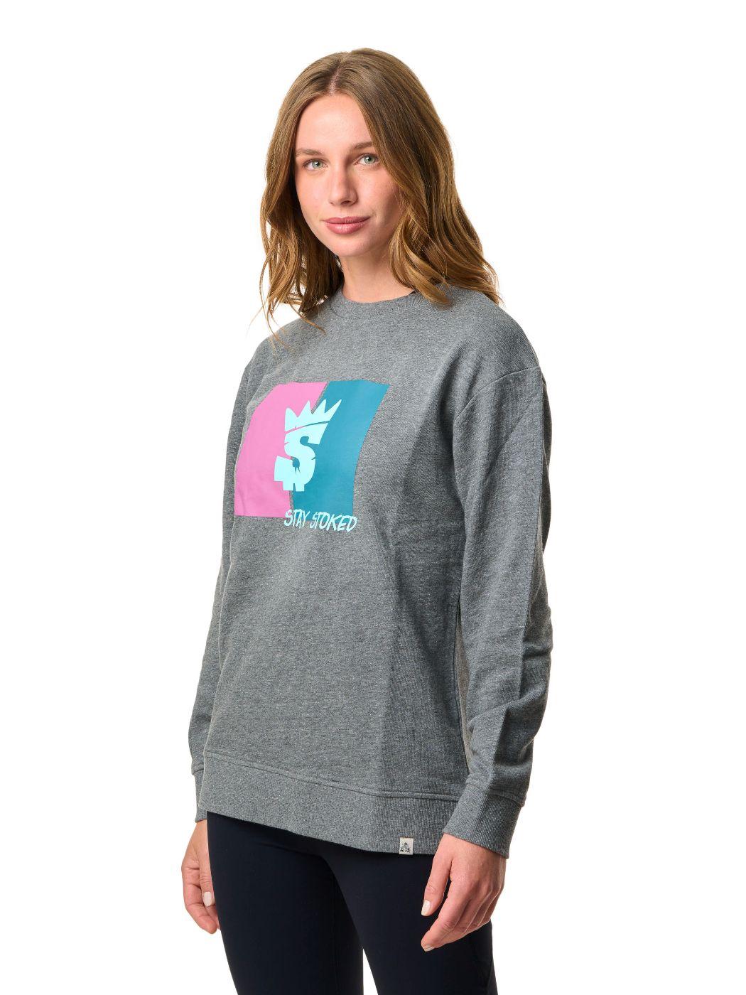 Polerón Stoked Mujer Coral Negro-1