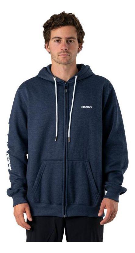 Polerón Marmot Hombre Sleeve Logo Full Azul Marino Azul Marino-0