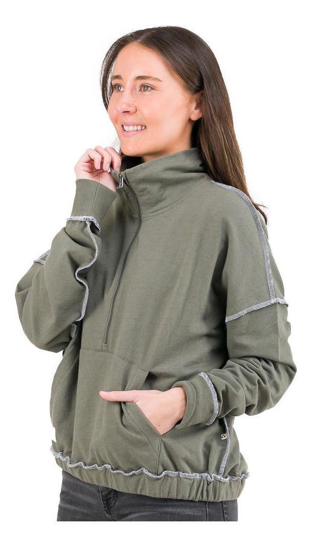 Polerón Kivül Mujer Vori Reciclado Verde-1