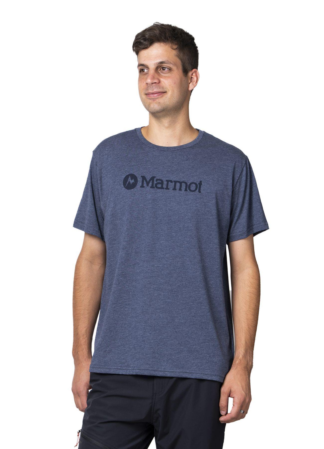 Polera Hombre Marmot Logoo Tee Azul-0