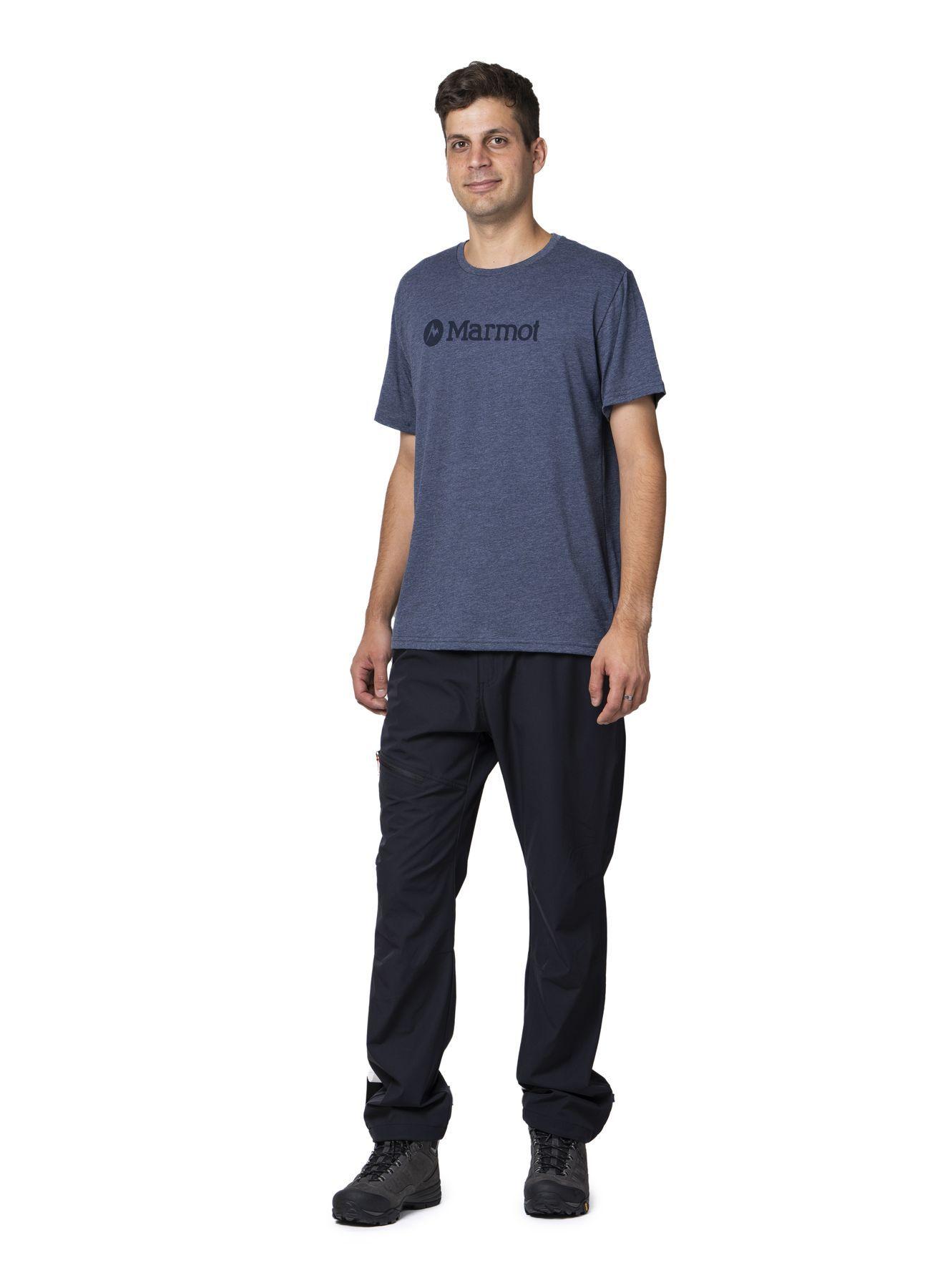Polera Hombre Marmot Logoo Tee Azul-1
