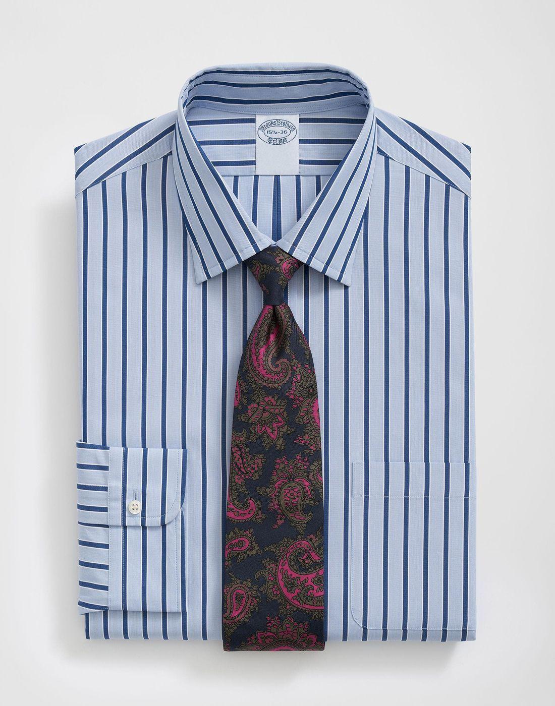 Camisa Brooks Brothers Hombre Ds Reg Fin Ain Reg Azul-0