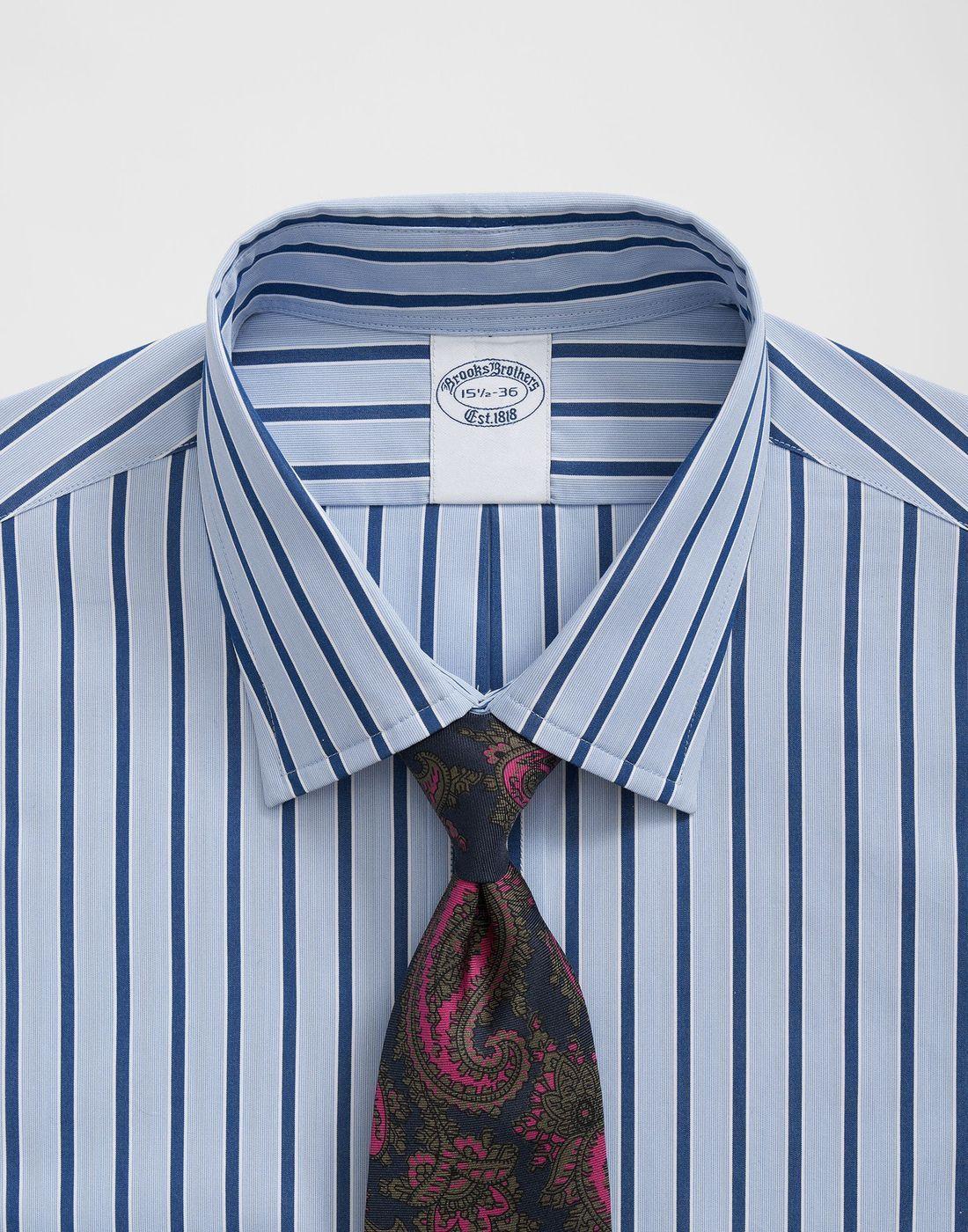 Camisa Brooks Brothers Hombre Ds Reg Fin Ain Reg Azul-1