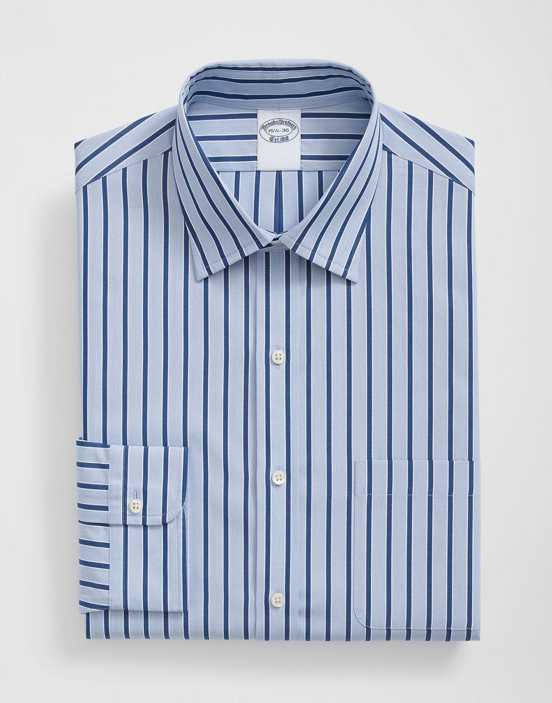 Camisa Brooks Brothers Hombre Ds Reg Fin Ain Reg Azul-2