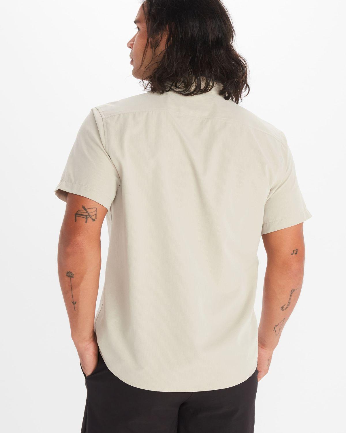 Camisa Marmot Hombre Aerobora Ss Beige-2