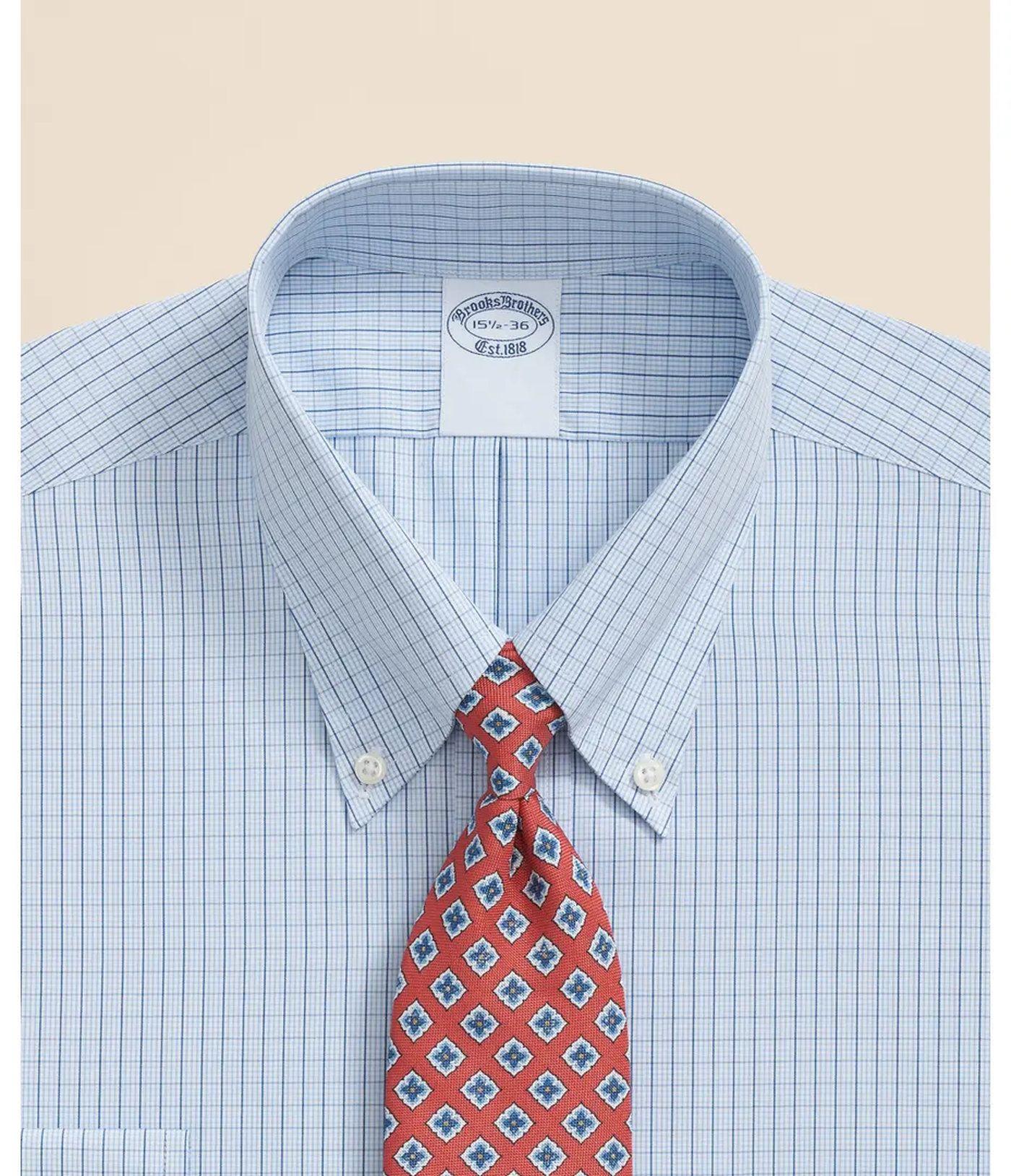 Camisa Brooks Brothers Hombre Ds Fin Bc Rctn Pbd Azul-1
