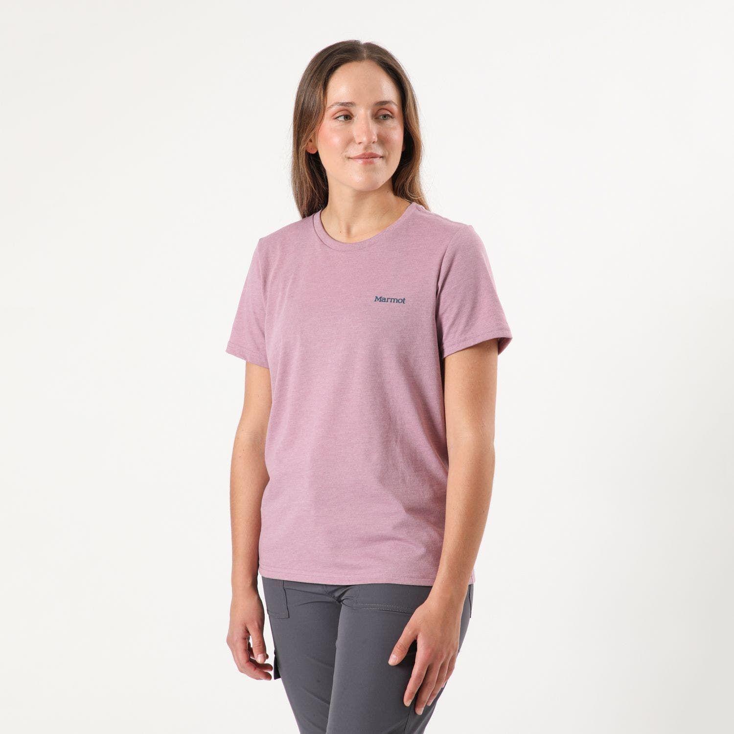 Polera Marmot Mujer Chest Logo Tee Morado-0