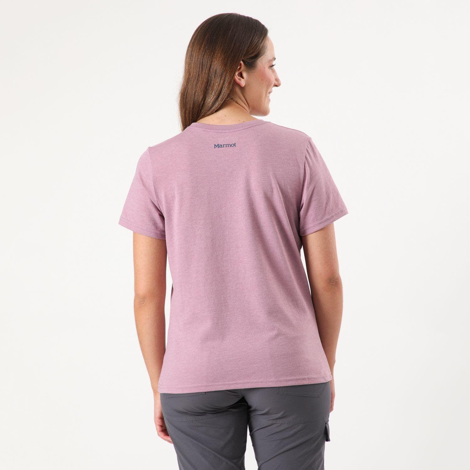 Polera Marmot Mujer Chest Logo Tee Morado-1