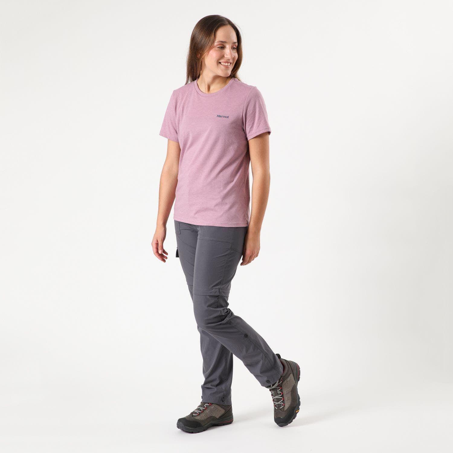 Polera Marmot Mujer Chest Logo Tee Morado-2