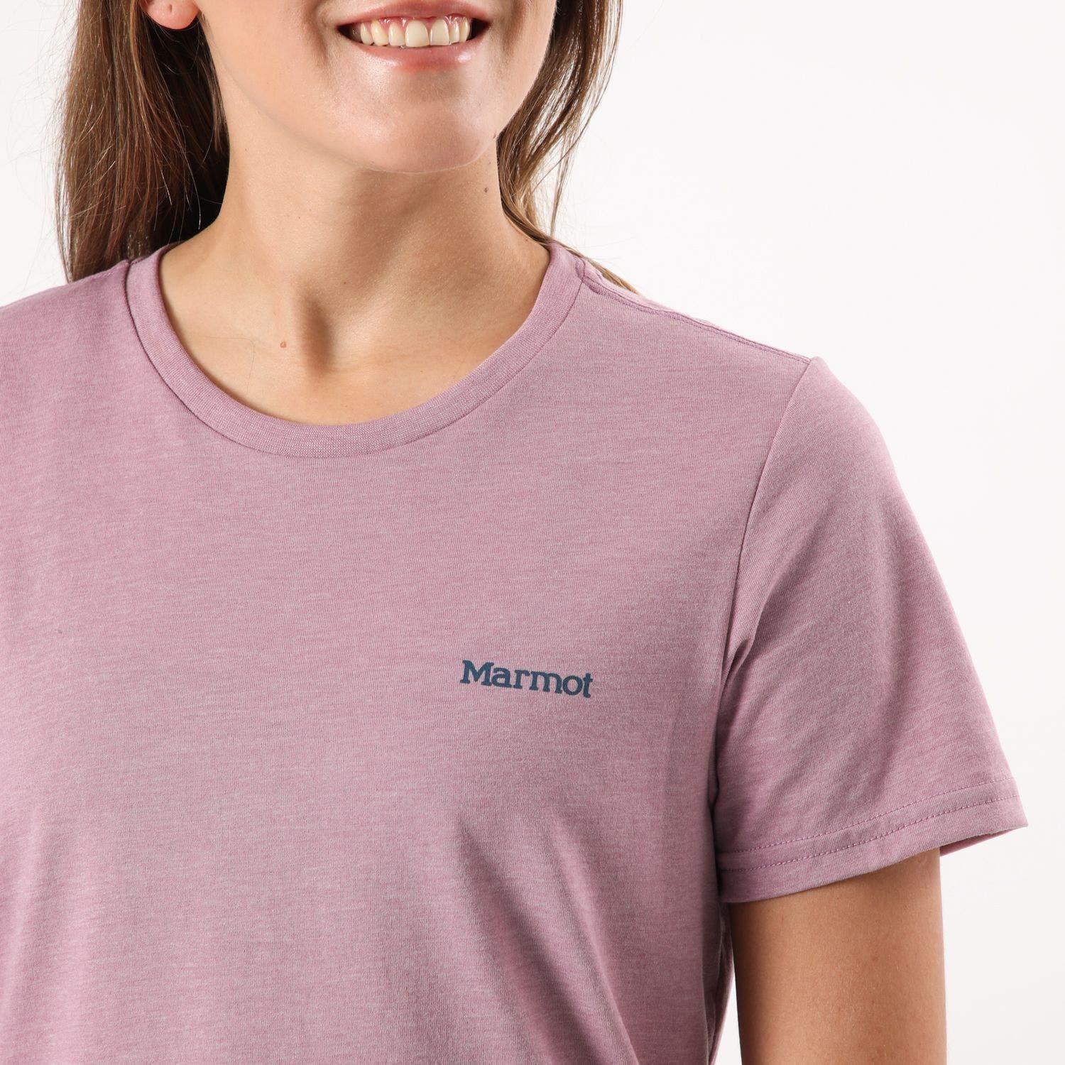 Polera Marmot Mujer Chest Logo Tee Morado-3