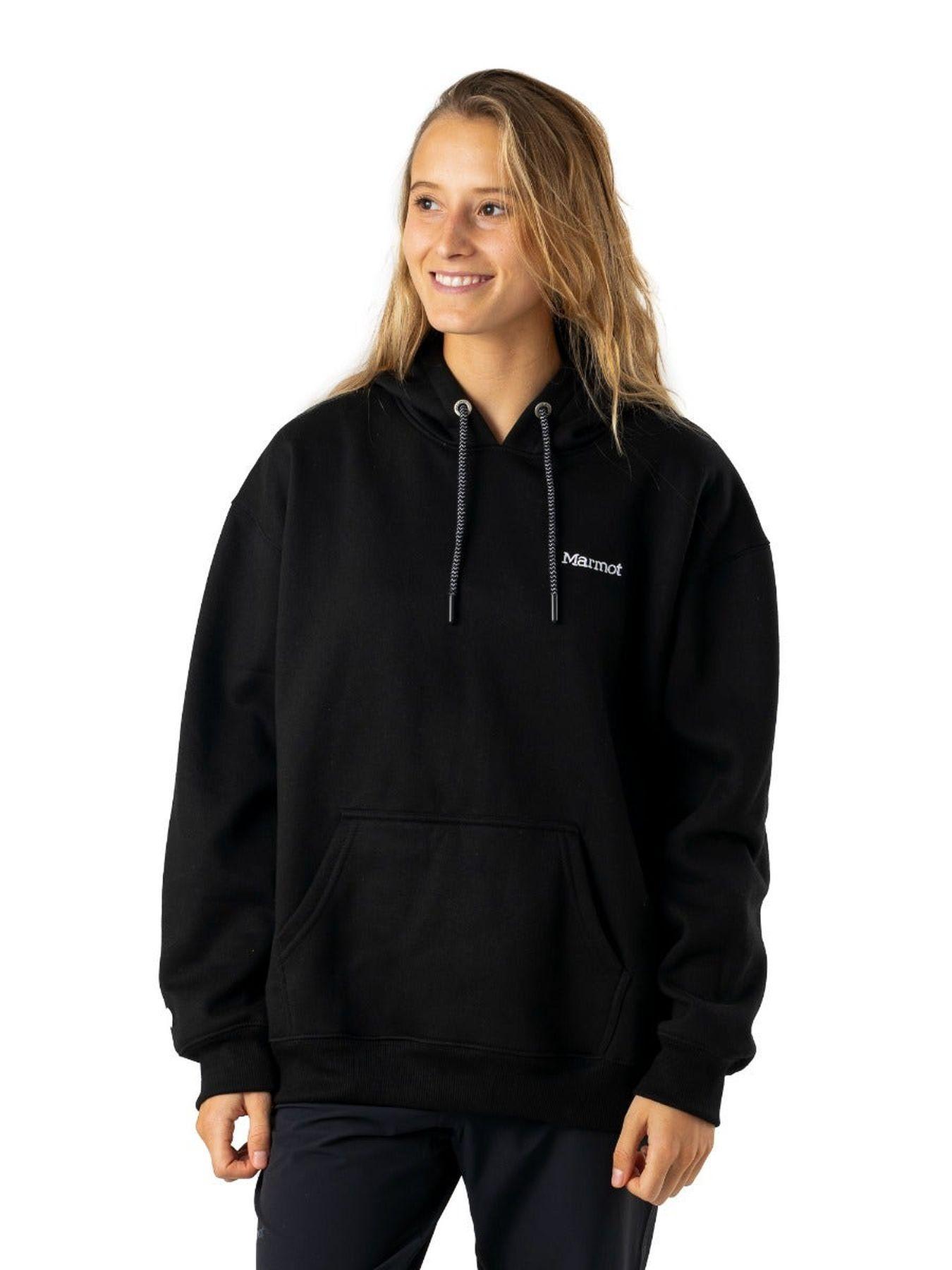 Poleron Marmot Mujer Chest Logo Hoody Negro-2