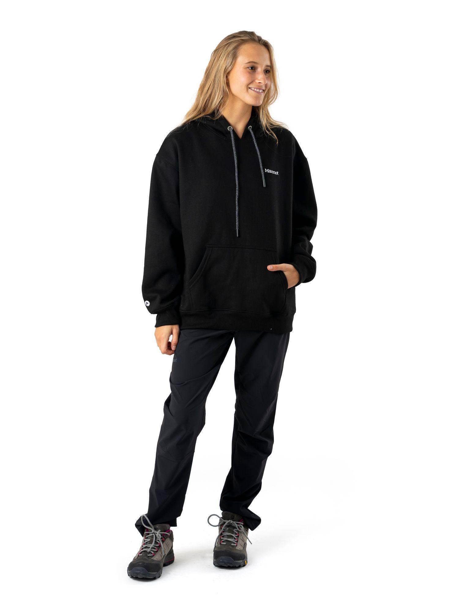 Poleron Marmot Mujer Chest Logo Hoody Negro-3