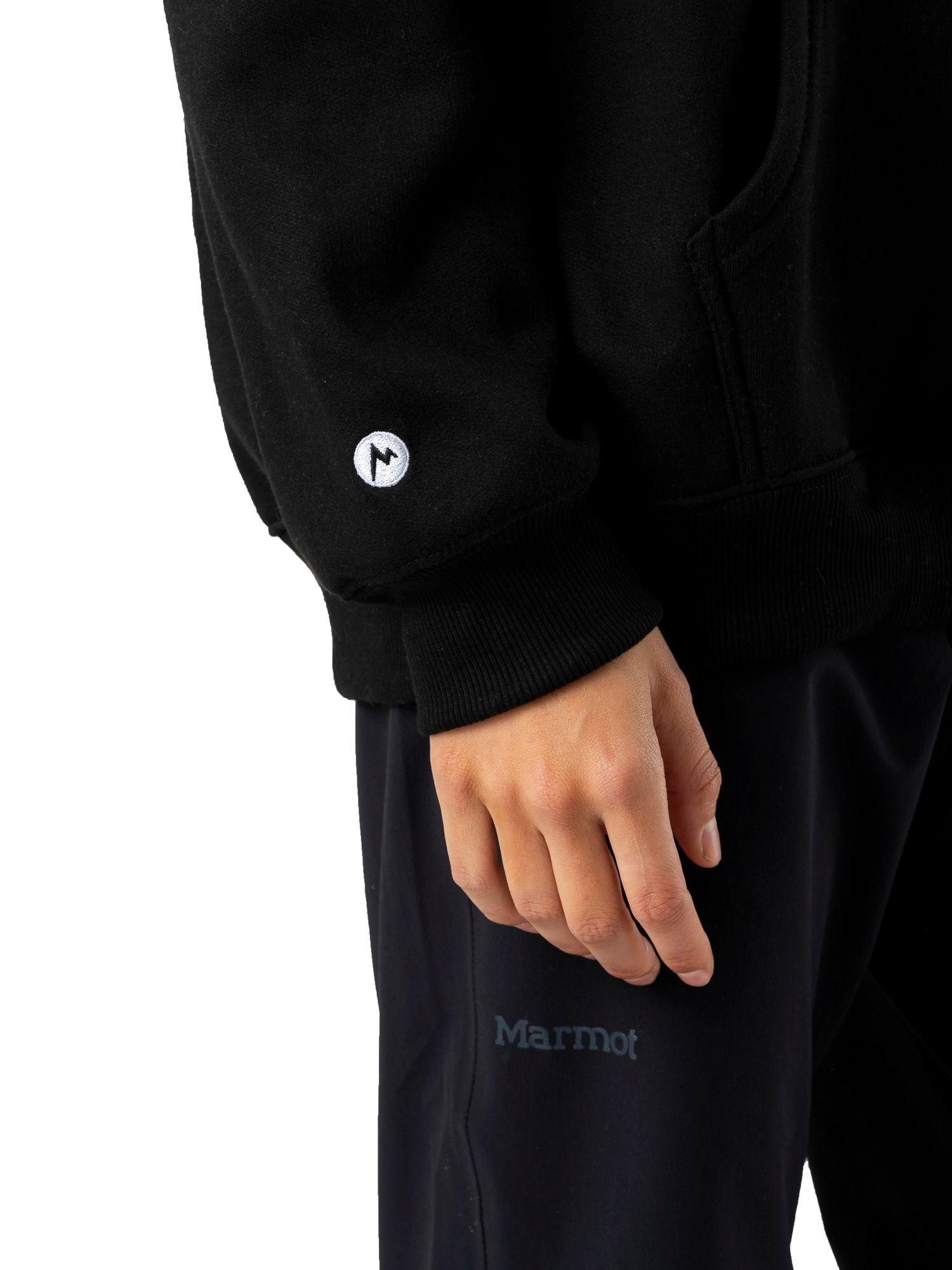 Poleron Marmot Mujer Chest Logo Hoody Negro-5