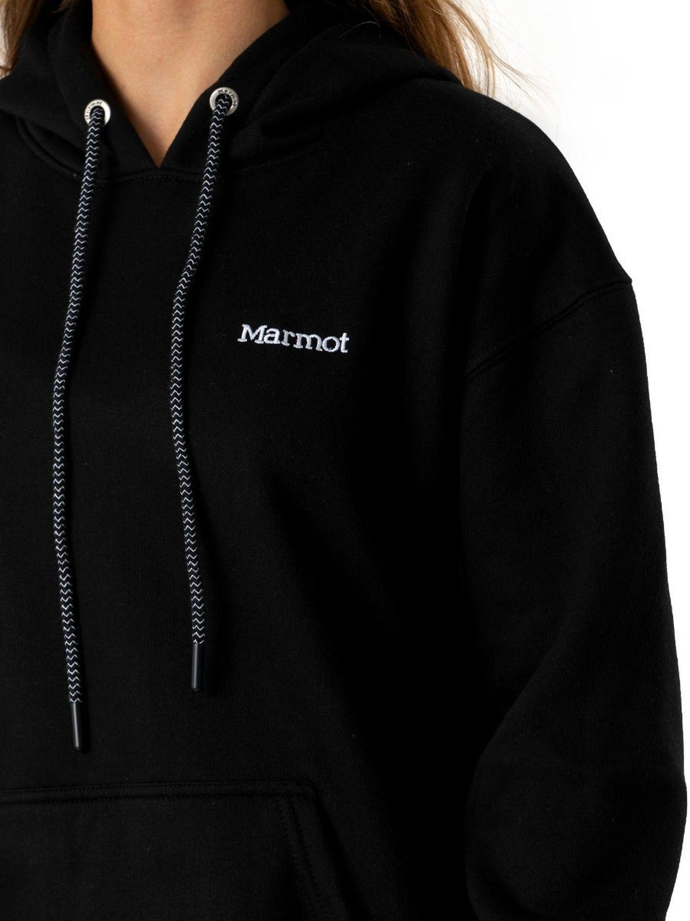Poleron Marmot Mujer Chest Logo Hoody Negro-8
