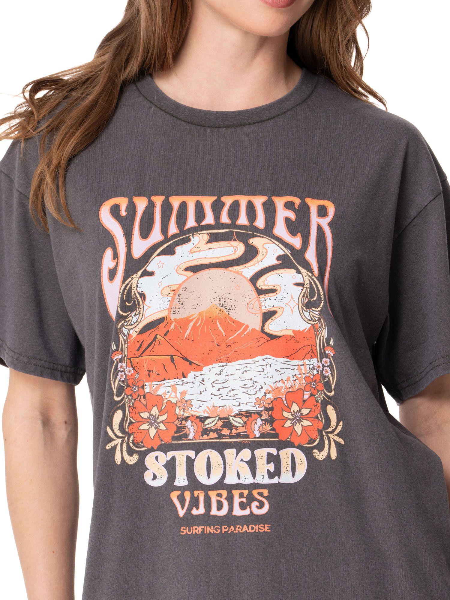 Polera Stoked Mujer Sunshine Gris-3