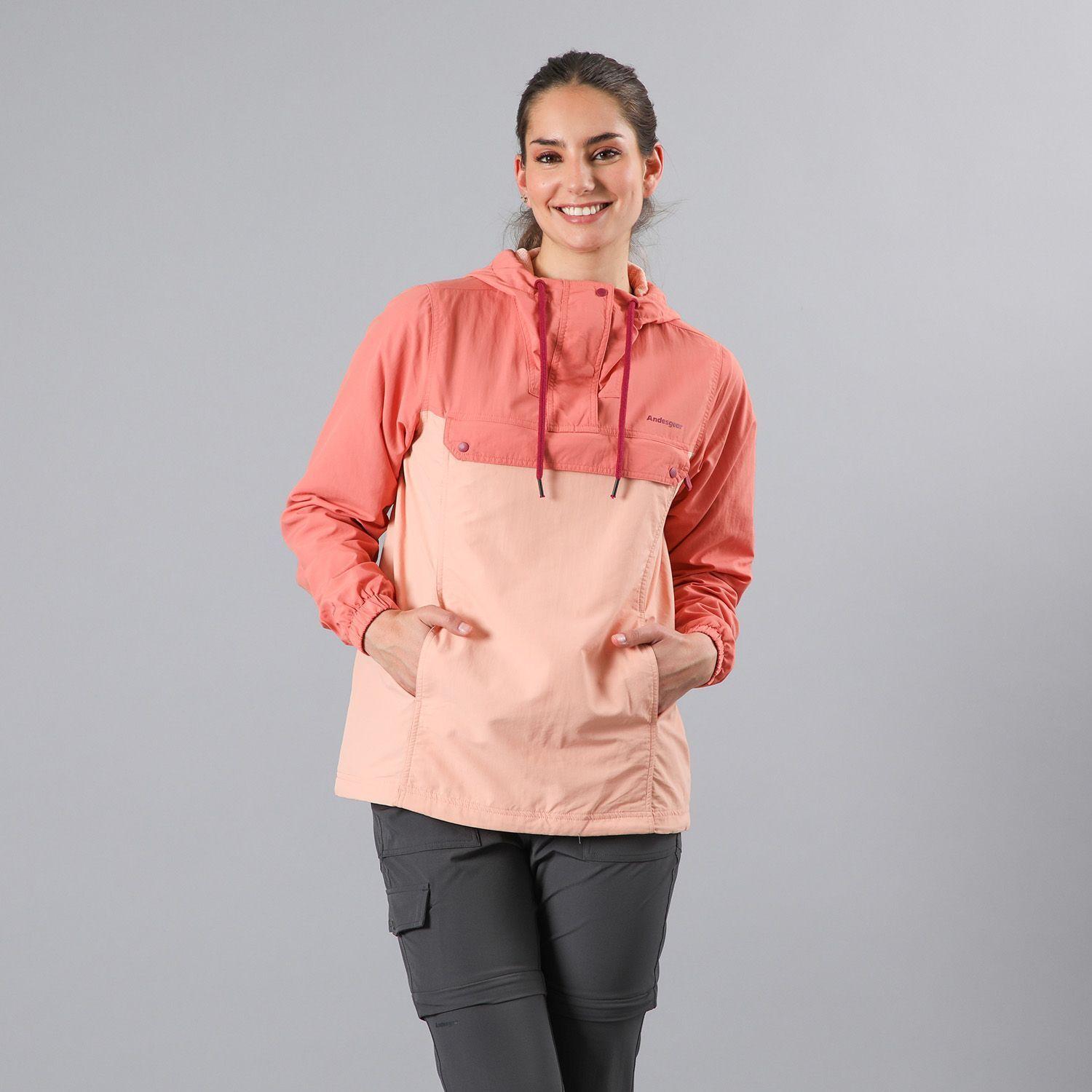 Cortaviento Andesgear Mujer Farellones Rosa Rosado-0
