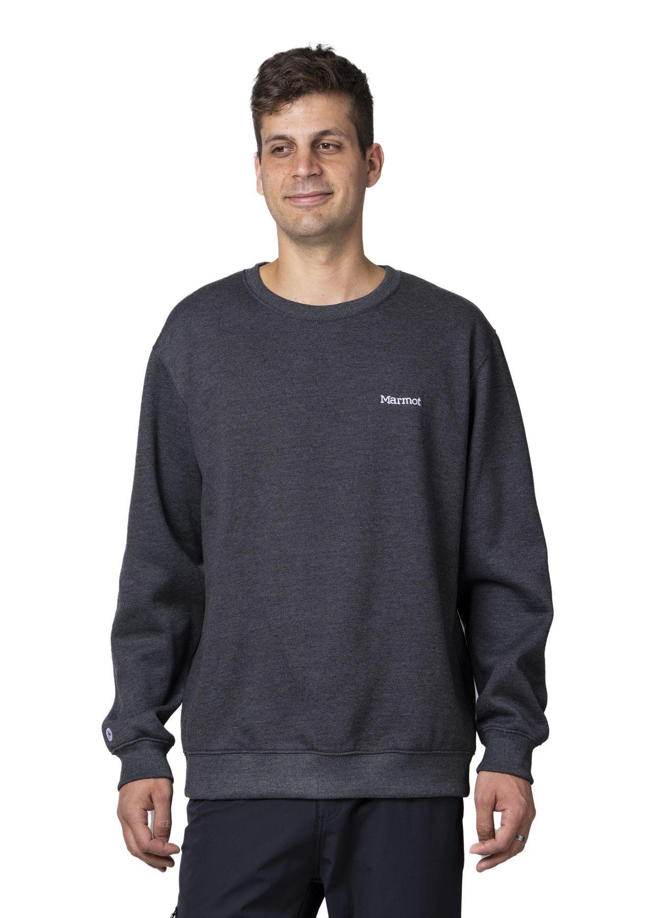 Polerón Hombre Marmot Logo Crew Gris-0