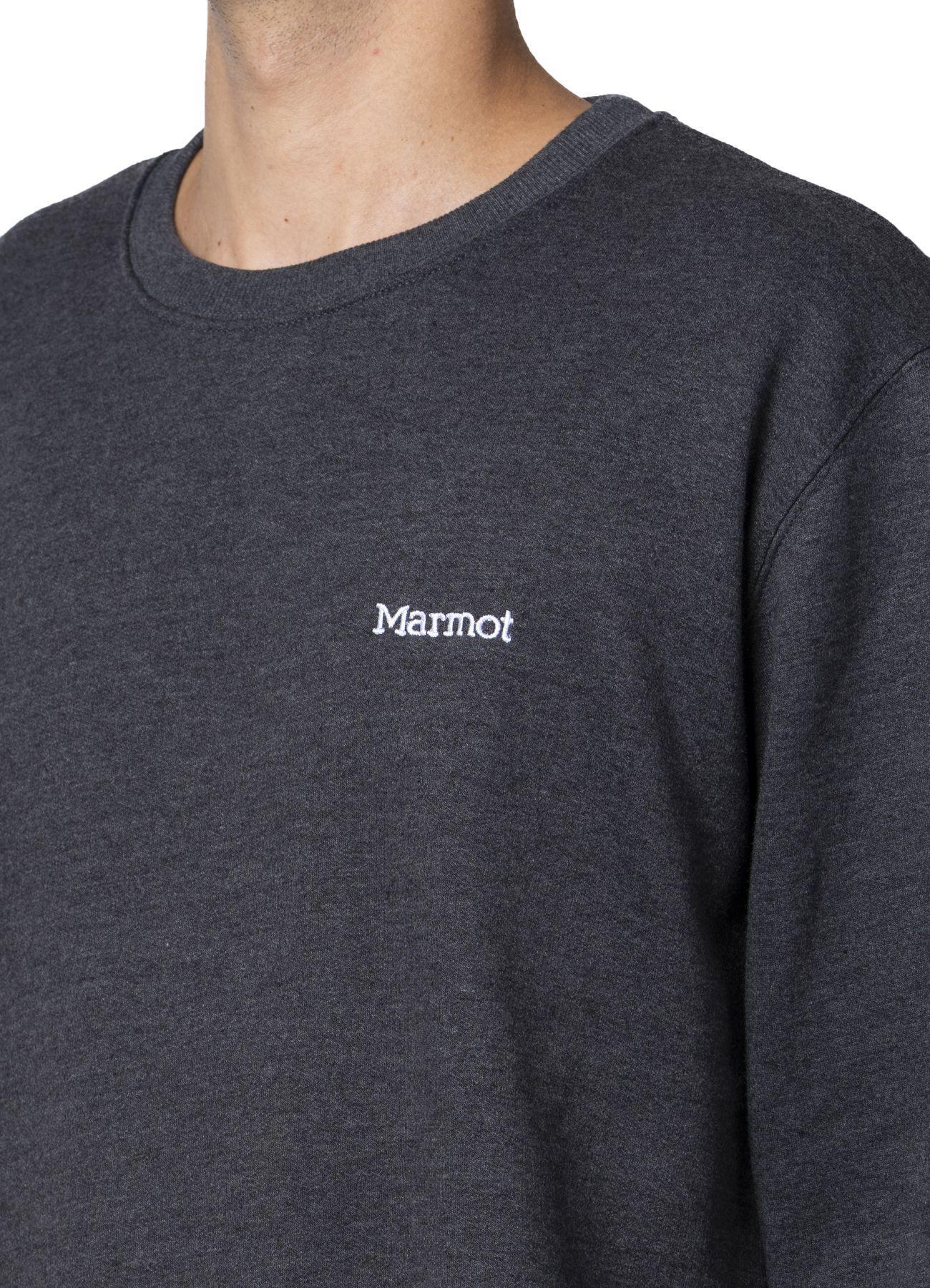 Polerón Hombre Marmot Logo Crew Gris-3