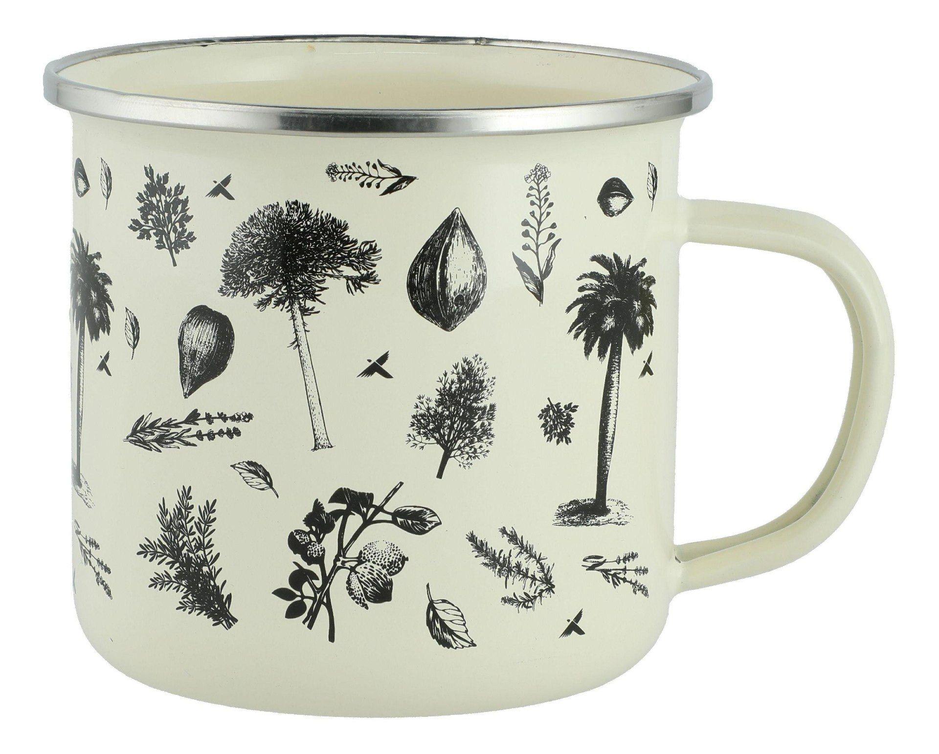 Taza Andesgear Unisex Enamel Flora 350 Ml Crema-0