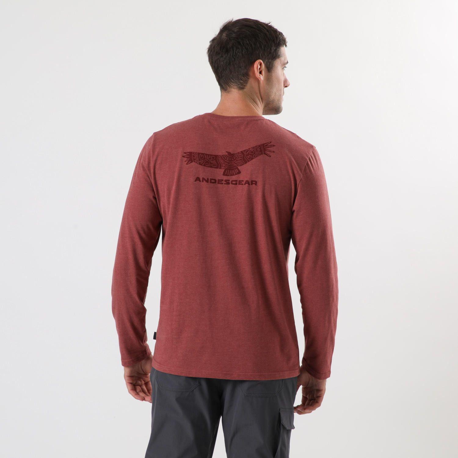 Polera Andesgear Hombre Ml Condor Ag Rojo-1
