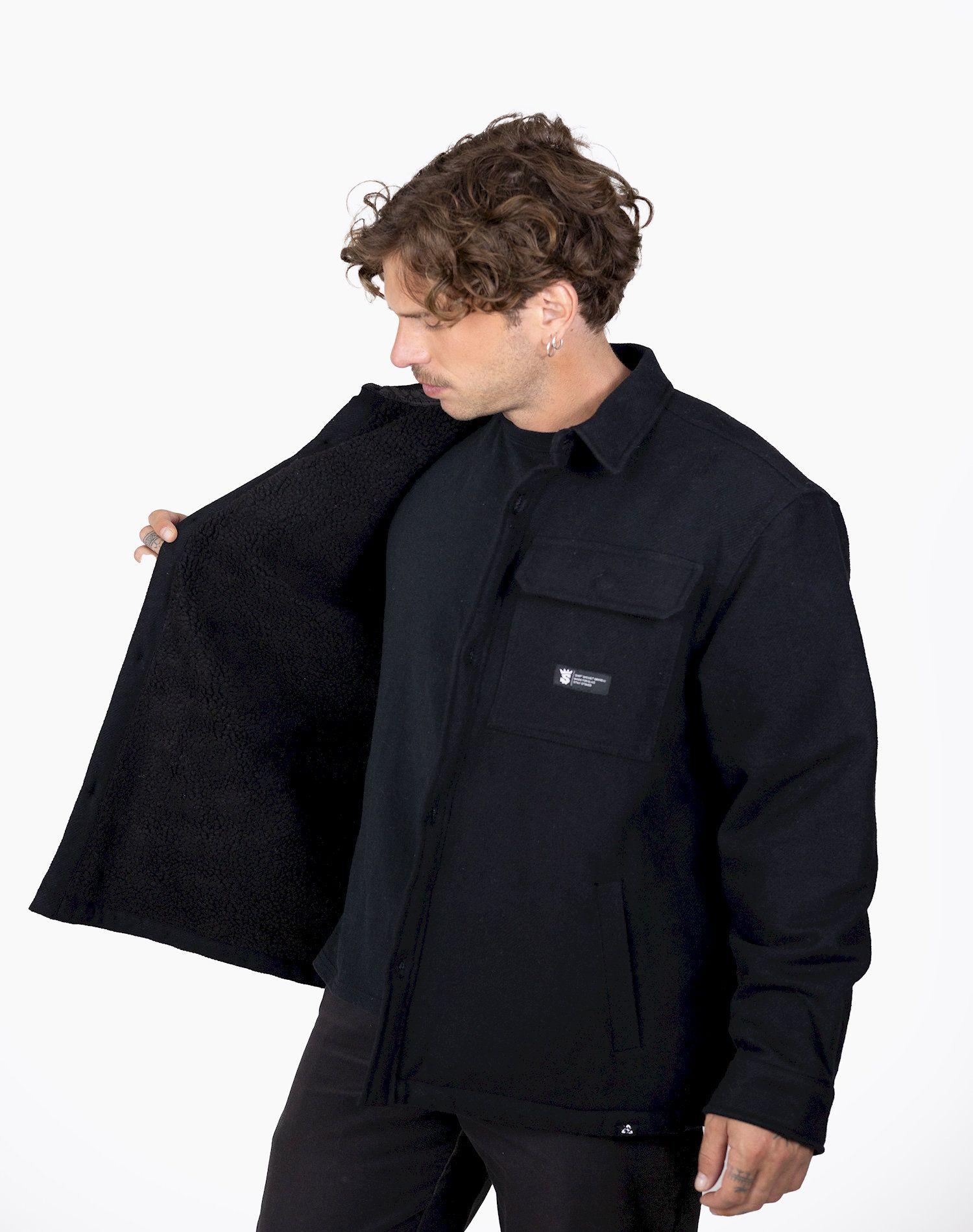 Chaqueta Stoked Hombre Ola Negro-1