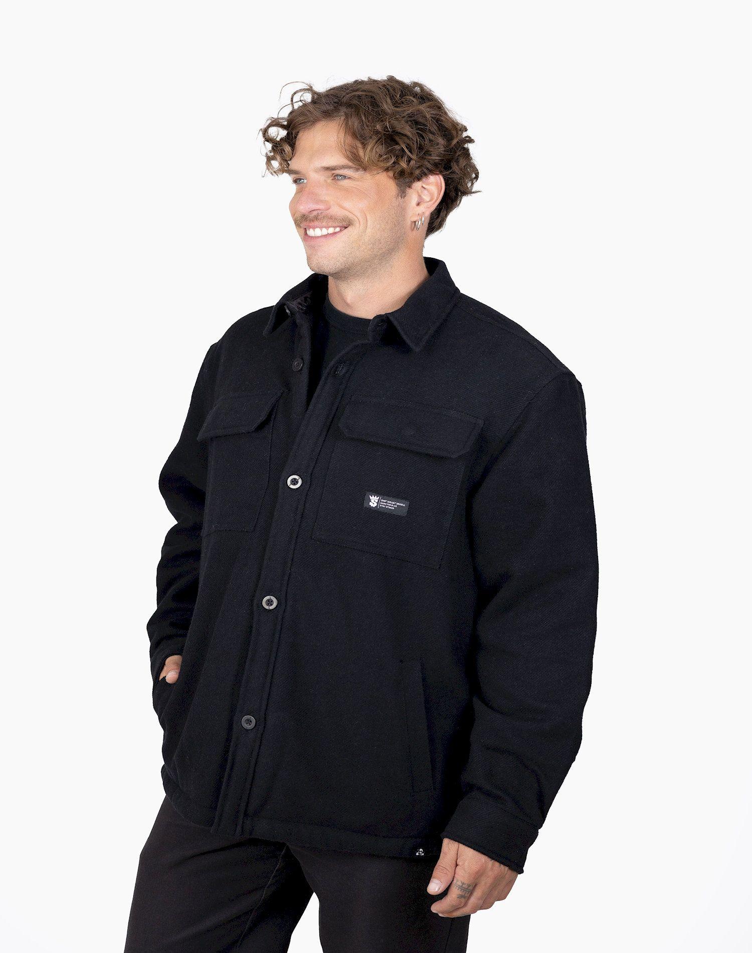 Chaqueta Stoked Hombre Ola Negro-3