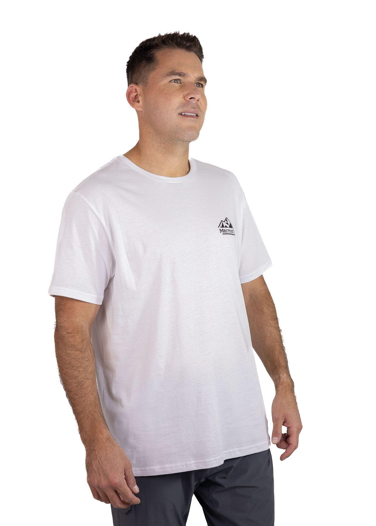 Polera Marmot Hombre Retro Logo Tee Blanco-1
