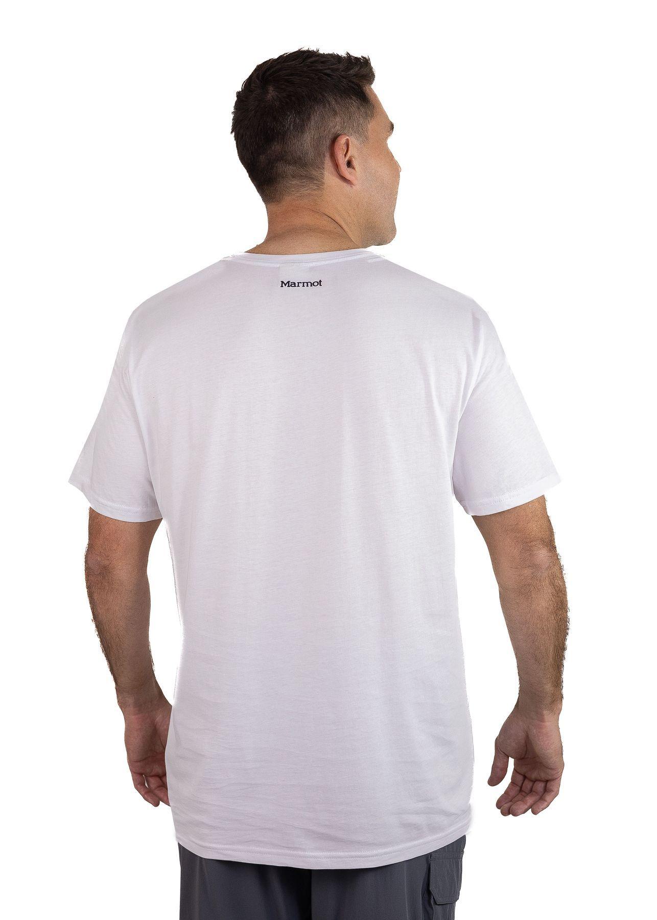 Polera Marmot Hombre Retro Logo Tee Blanco-2