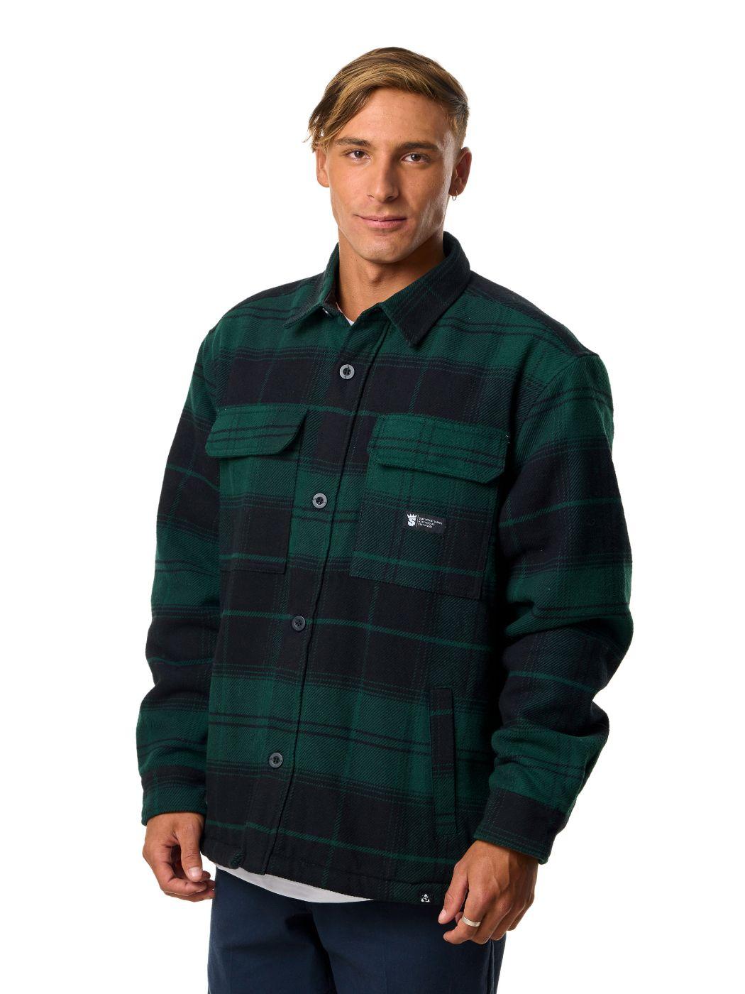 Chaqueta Stoked Hombre Barrel Verde-1