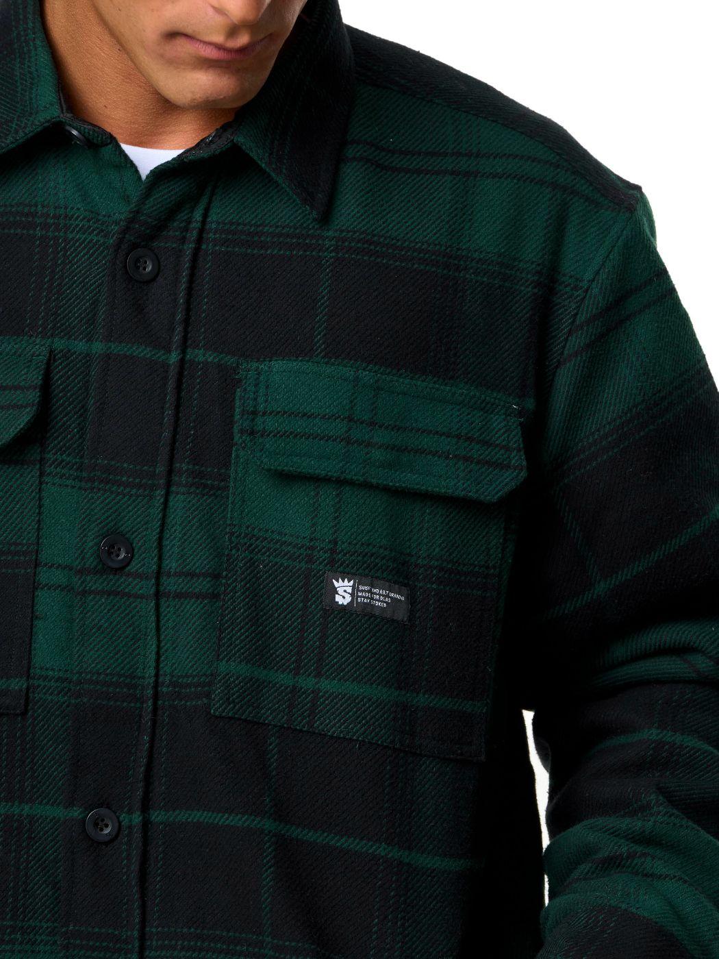 Chaqueta Stoked Hombre Barrel Verde-3