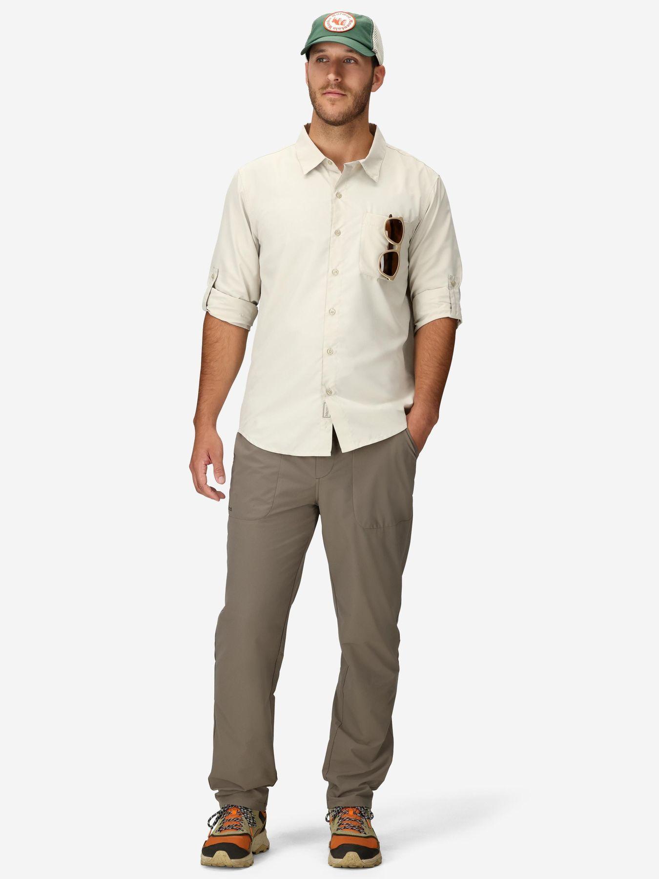 Polera Marmot Hombre Airexchange Upf 40 Ls Beige-2