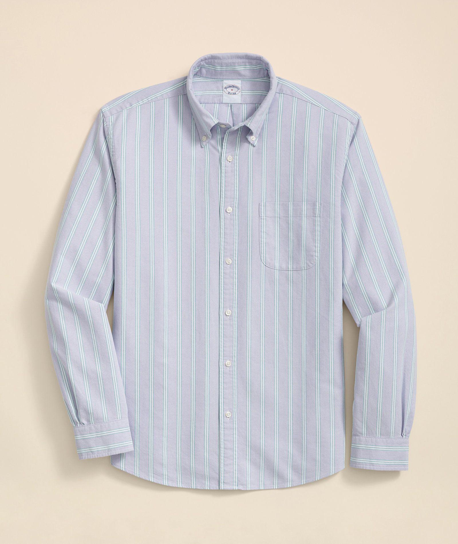 Camisa Brooks Brothers Hombre Ni Frdy Oxf Fall Stripe Reg Morado-0