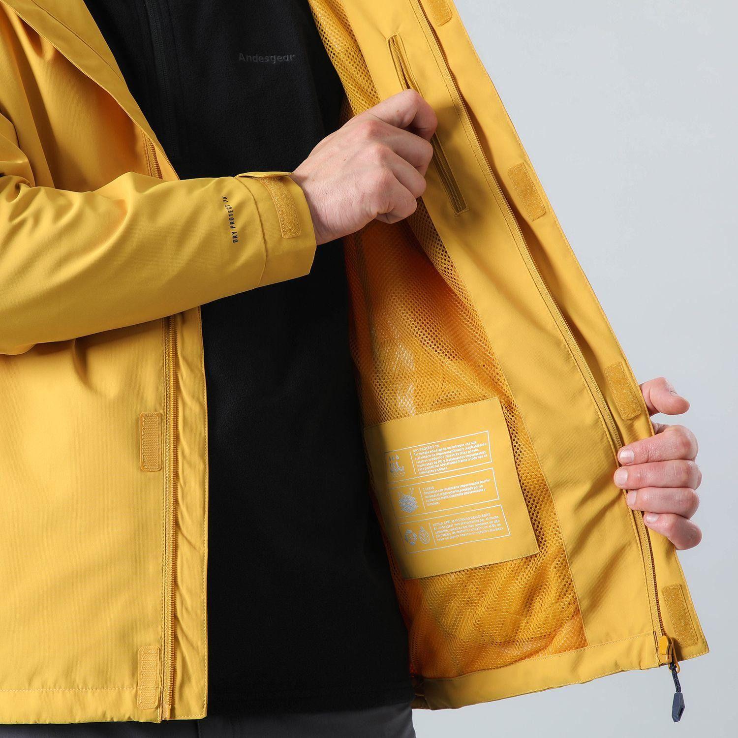 Chaqueta Andesgear Hombre Impermeable Pumalín Amarillo-4