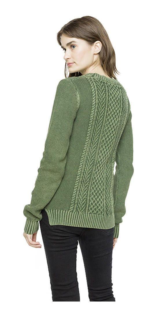 Chaleco Kivül Mujer Arra Washed Verde-1