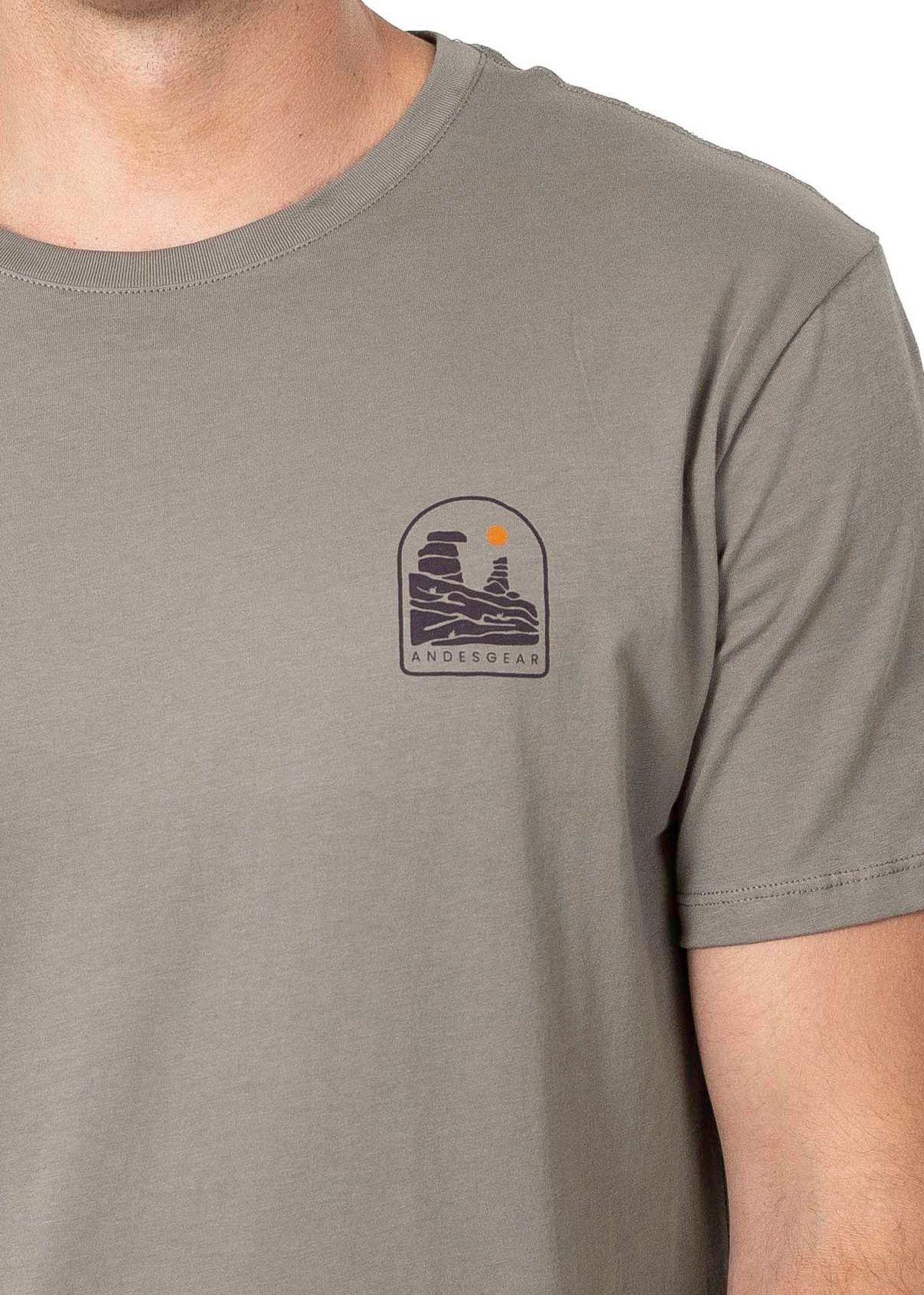 Polera Andesgear Hombre Logo Gris V26-5