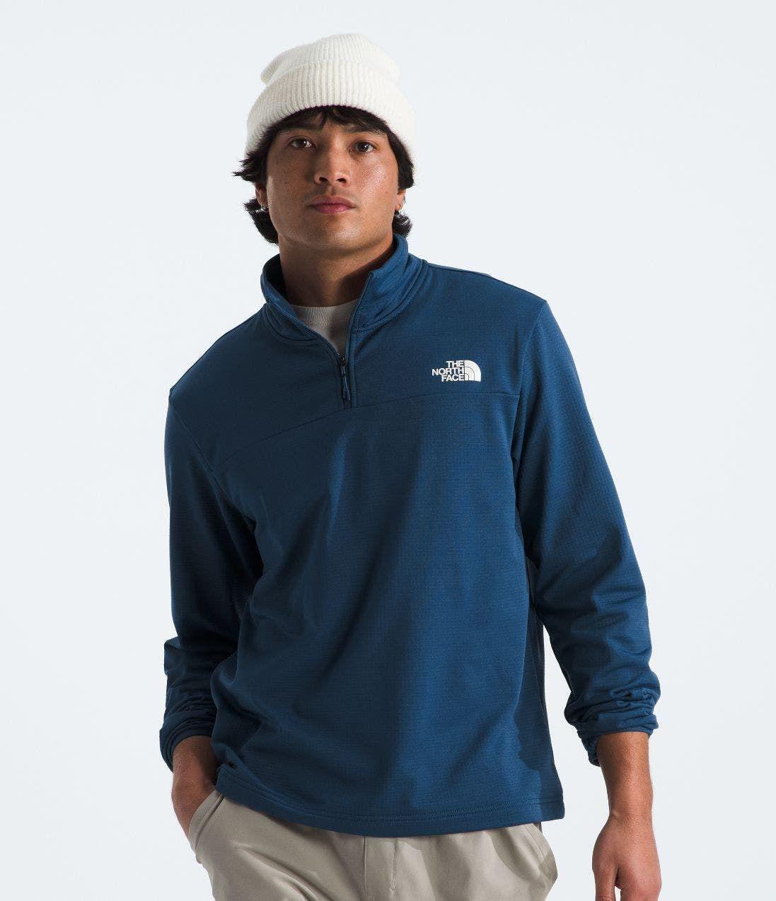 Polar Hombre The North Face Cedar Trail Grid 1/4 Zip Azul-0