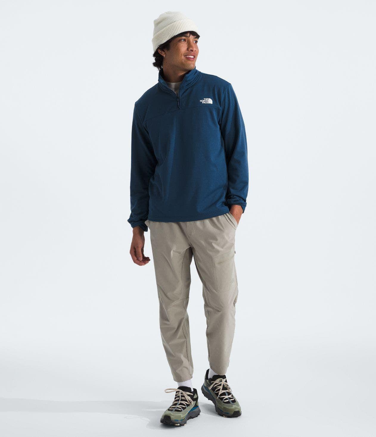 Polar Hombre The North Face Cedar Trail Grid 1/4 Zip Azul-2