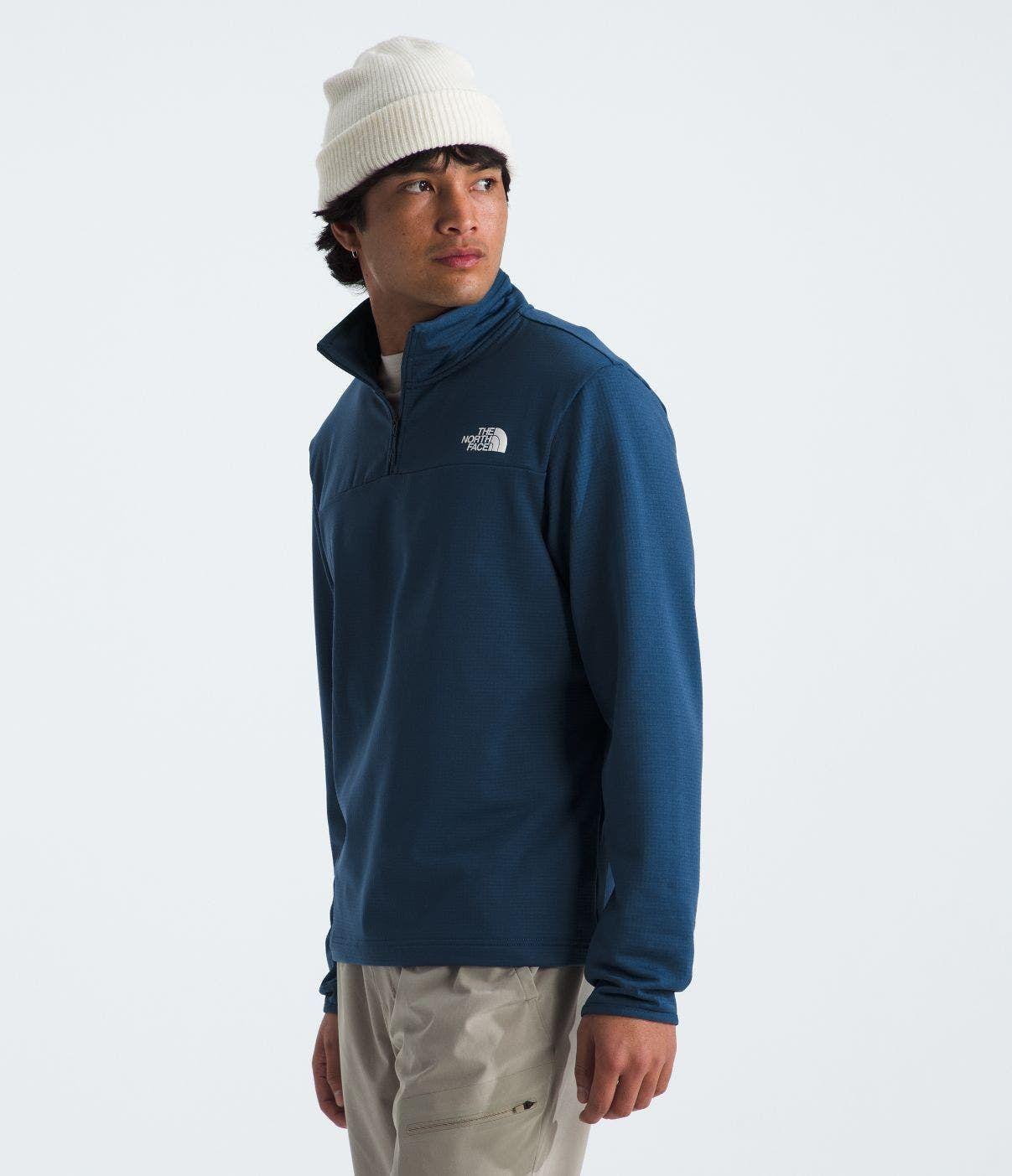 Polar Hombre The North Face Cedar Trail Grid 1/4 Zip Azul-4