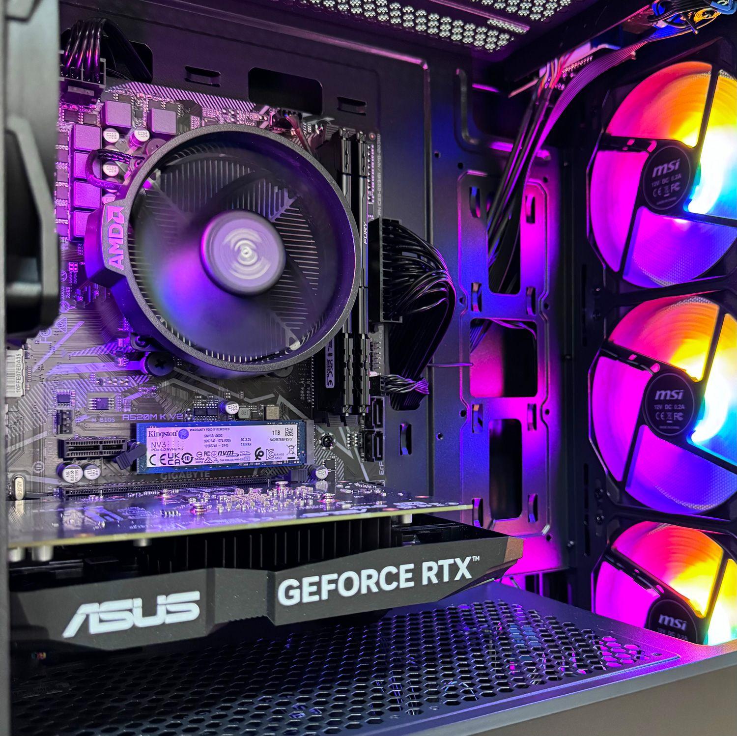 PC Gamer Intel i3 14100F 4-Core + 16GB DDR5 + RTX 4060 8GB-4