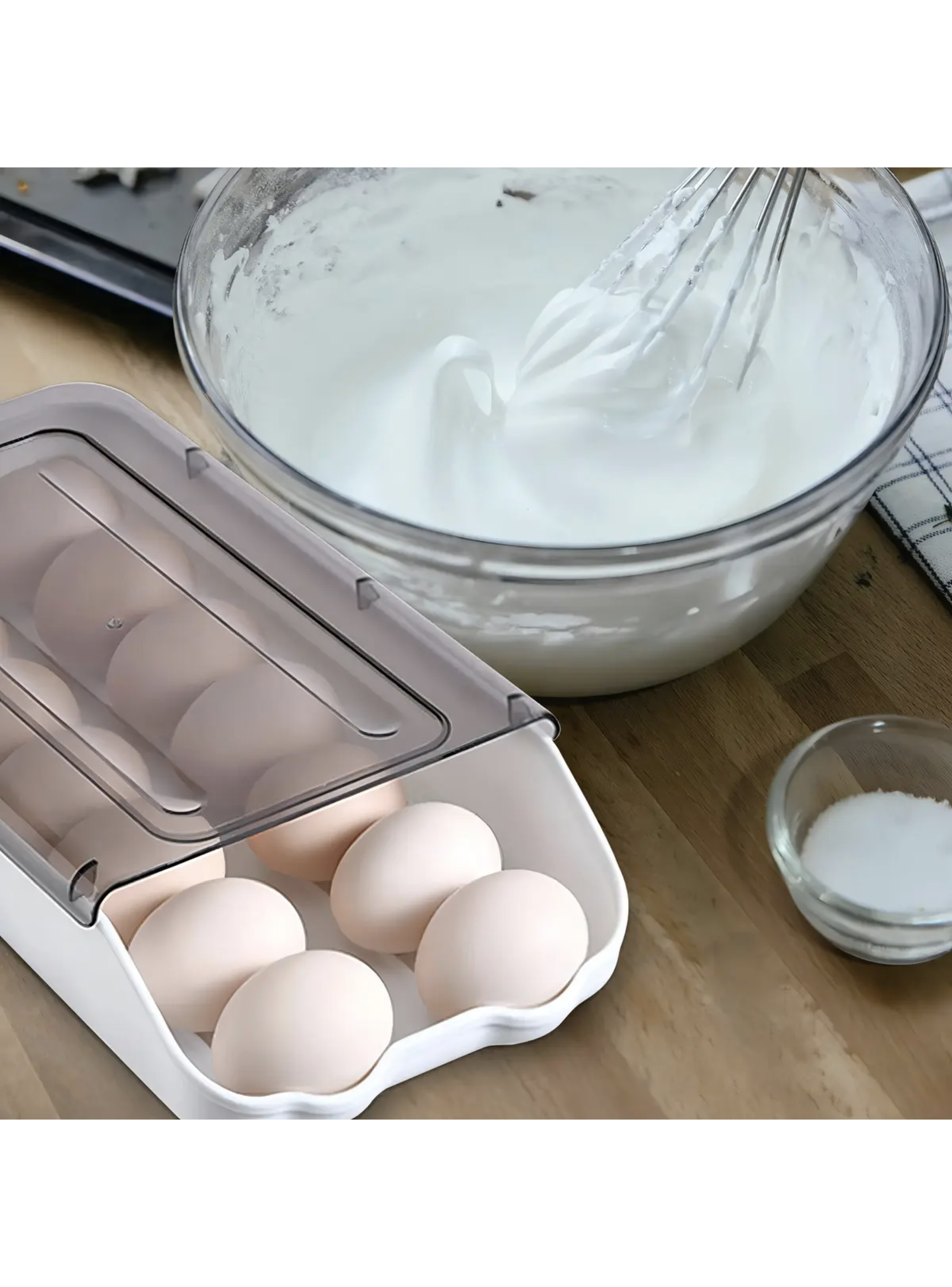 Huevera Plastica Apilable con Tapa 14 Huevos-6
