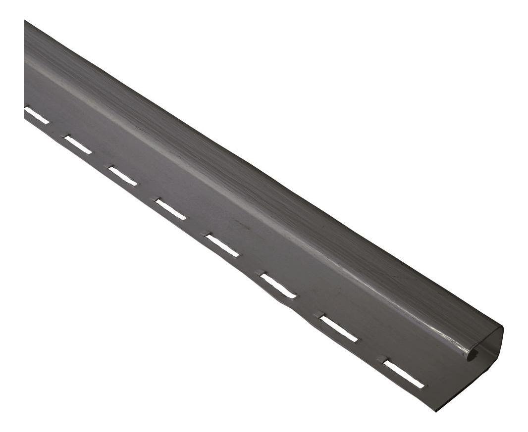 Perfil J Siding Pvc 1/2'' Rigido Antracita 3,8mts Dvp-0