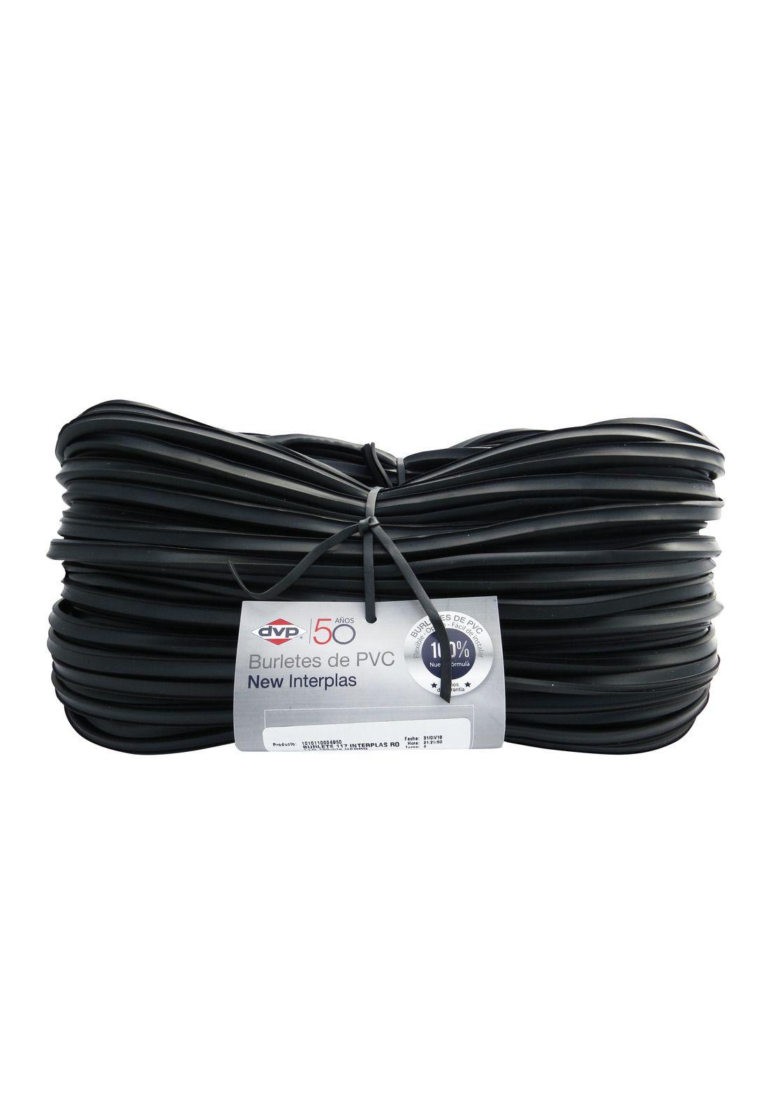 Burlete U 117 Negro 100mts DVP-1