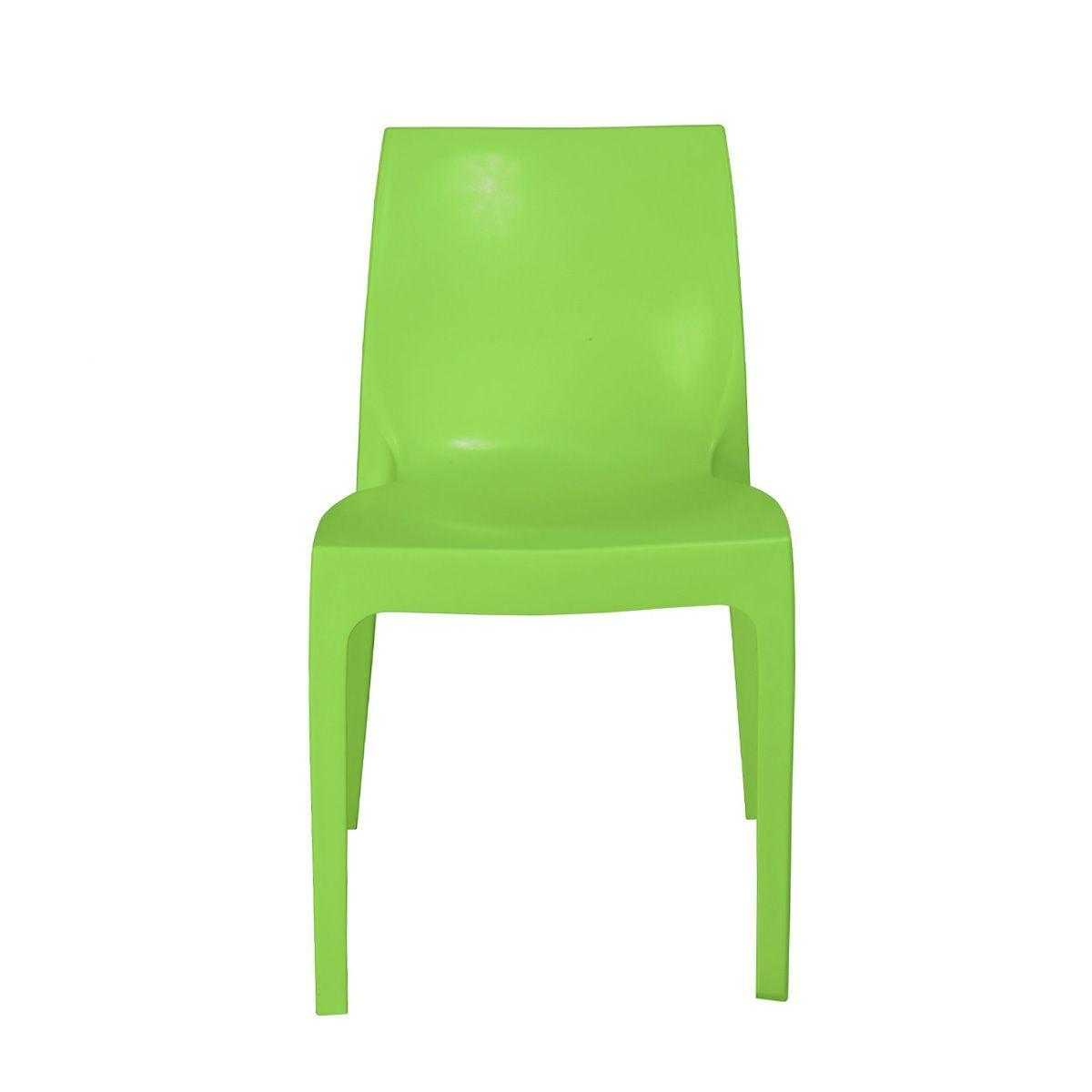 Silla Plástica Pistacho Resistente Con Filtro Uv Dvp-1