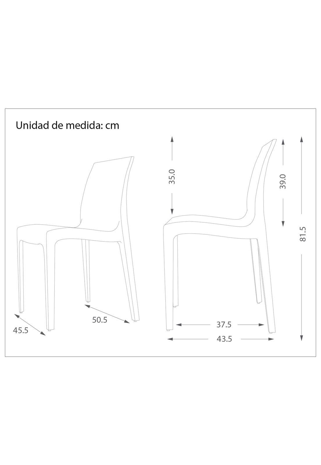 Silla Plástica Pistacho Resistente Con Filtro Uv Dvp-3