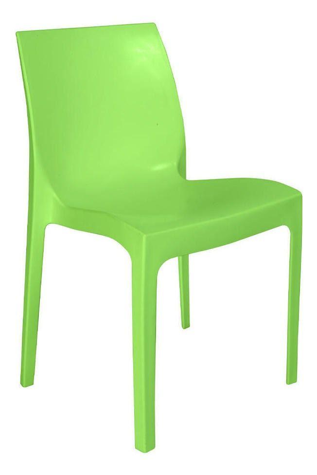 Silla Plástica Pistacho Resistente Con Filtro Uv Dvp-0