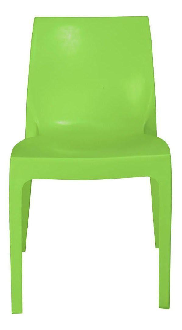Silla Plástica Pistacho Resistente Con Filtro Uv Dvp-1
